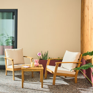 Salon de jardin bois d'acacia 2 places USHUAIA