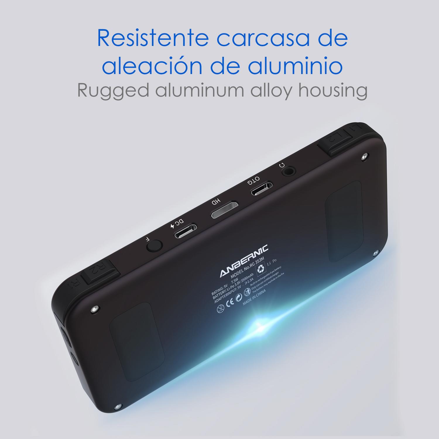 DAM Consola emulador multiplataforma RG353M. 3,5'' IPS; Quad Core 1,8GHz, 16GB+256GB. Android 11 + Linux. WiFi. +44.000 juegos. 14,5x1,4x7,2 Cm. Color: Burdeos