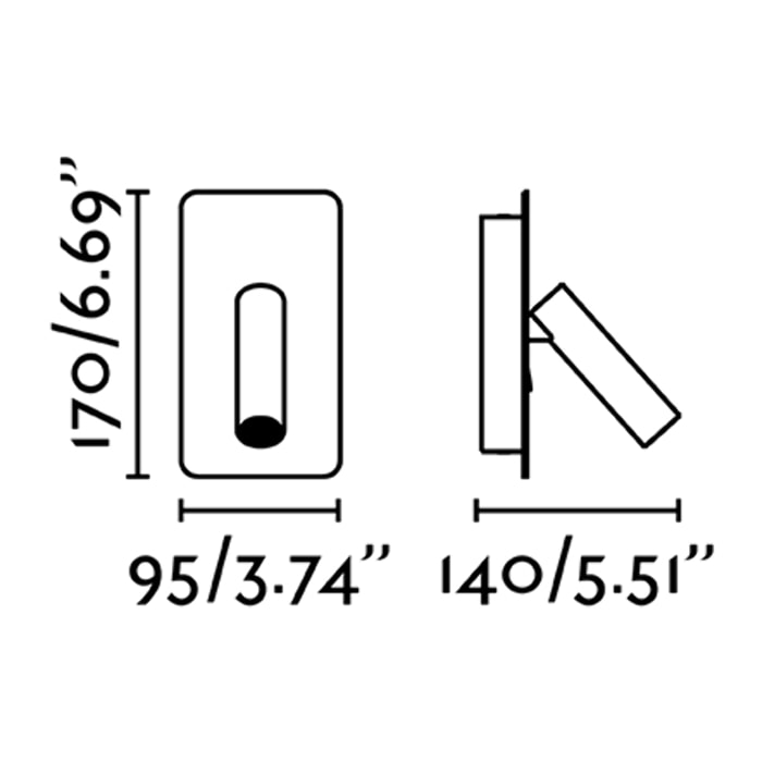 SUAU USB Lámpara aplique blanco