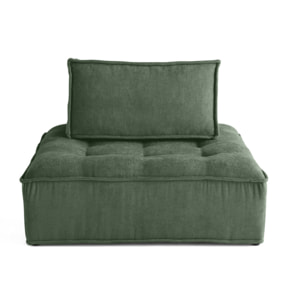 Marisol - module d'assise - velours texturé - Vert