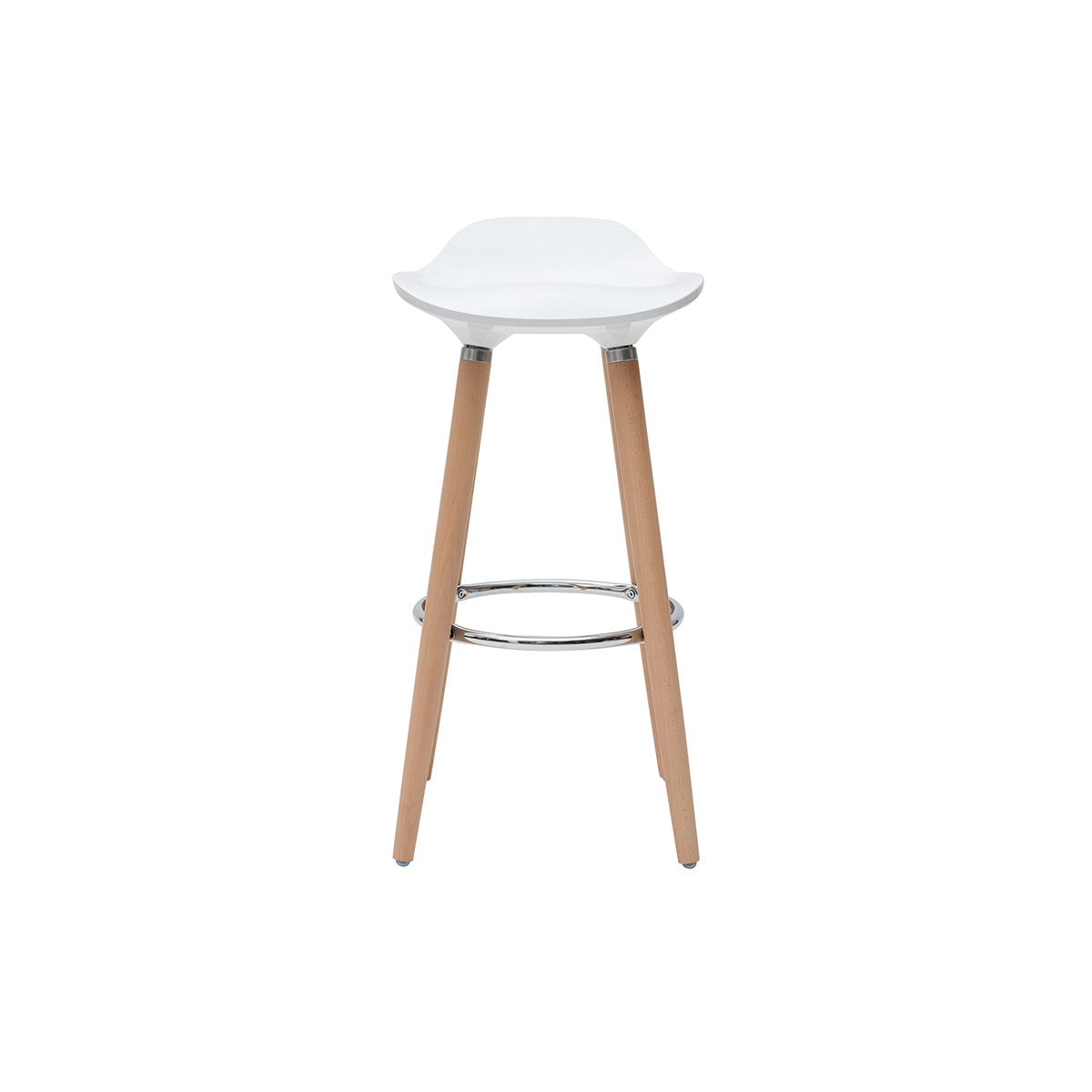 Tabourets de bar scandinaves blancs (lot de 2) GILDA