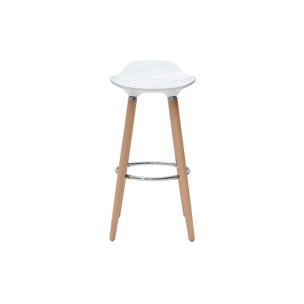 Tabourets de bar scandinaves blancs (lot de 2) GILDA