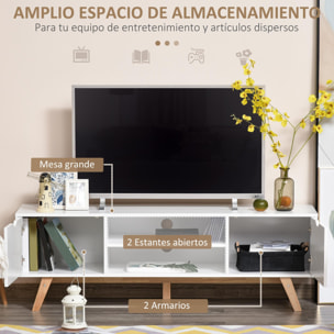 Soporte para TV con Armarios Estantes de Madera 150x39x50 cm