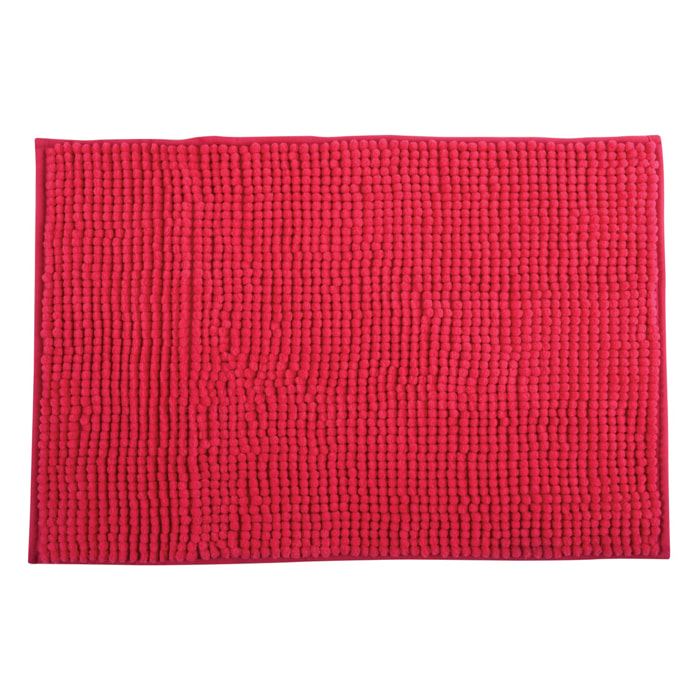 Alfombra de chenille para baño, Color Fucsia (60 x 90 cm) - MSV.