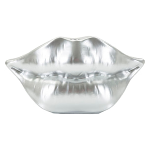 VASO MOUTH LIP SILVER CM 23X8X12