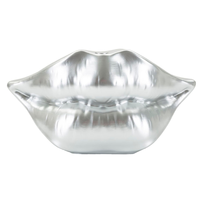 VASO MOUTH LIP SILVER CM 23X8X12