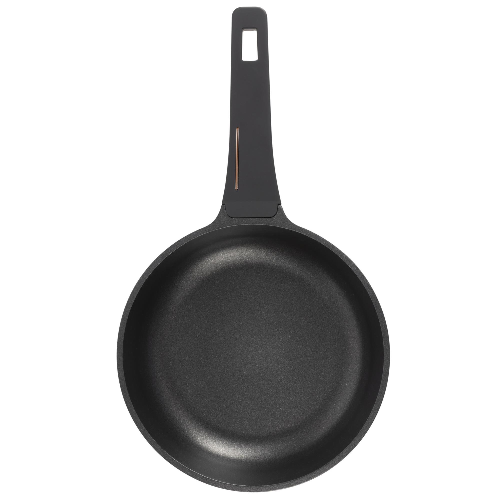 Juego de 2 Sartenes Ø24Ø28cm + Wok Ø30cm en aluminio fundido color Negro Copper Bergner
