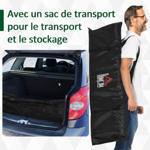 Lot de 2 buts de foot portables avec sac de transport et piquets d'ancrage blanc noir