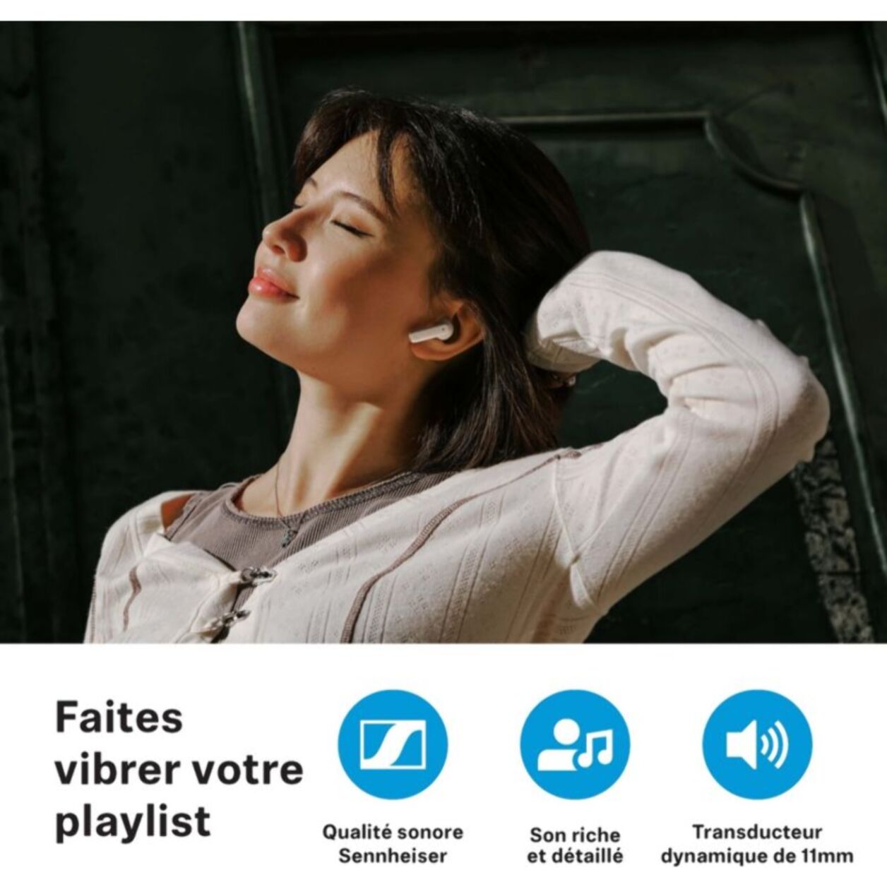 Ecouteurs SENNHEISER Accentum Open Creme