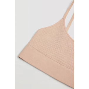 Reggiseno senza ferretto beige senza imbottitura