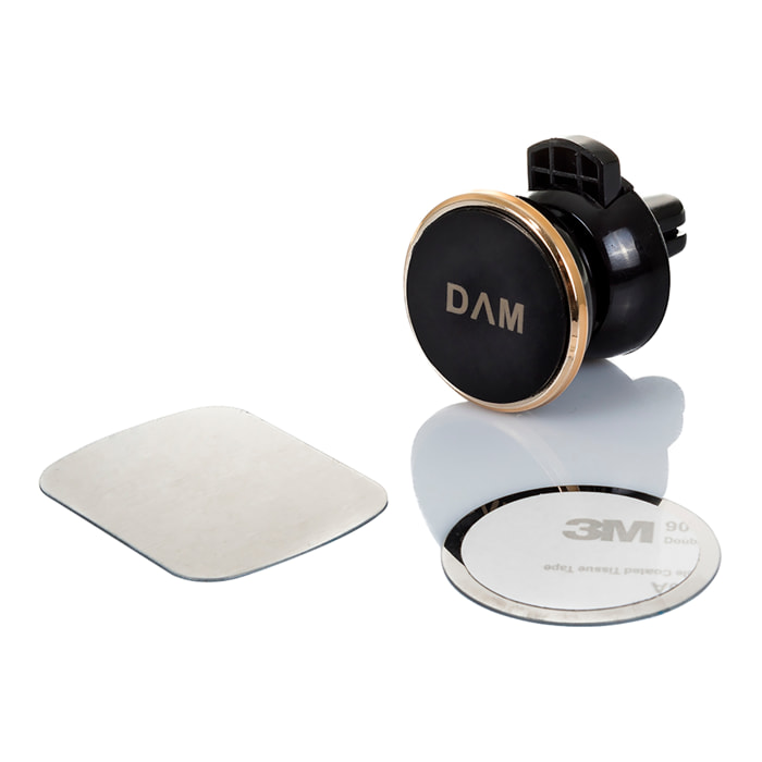 DAM Griglia supporto auto 3x3x5 Cm. Colore: oro