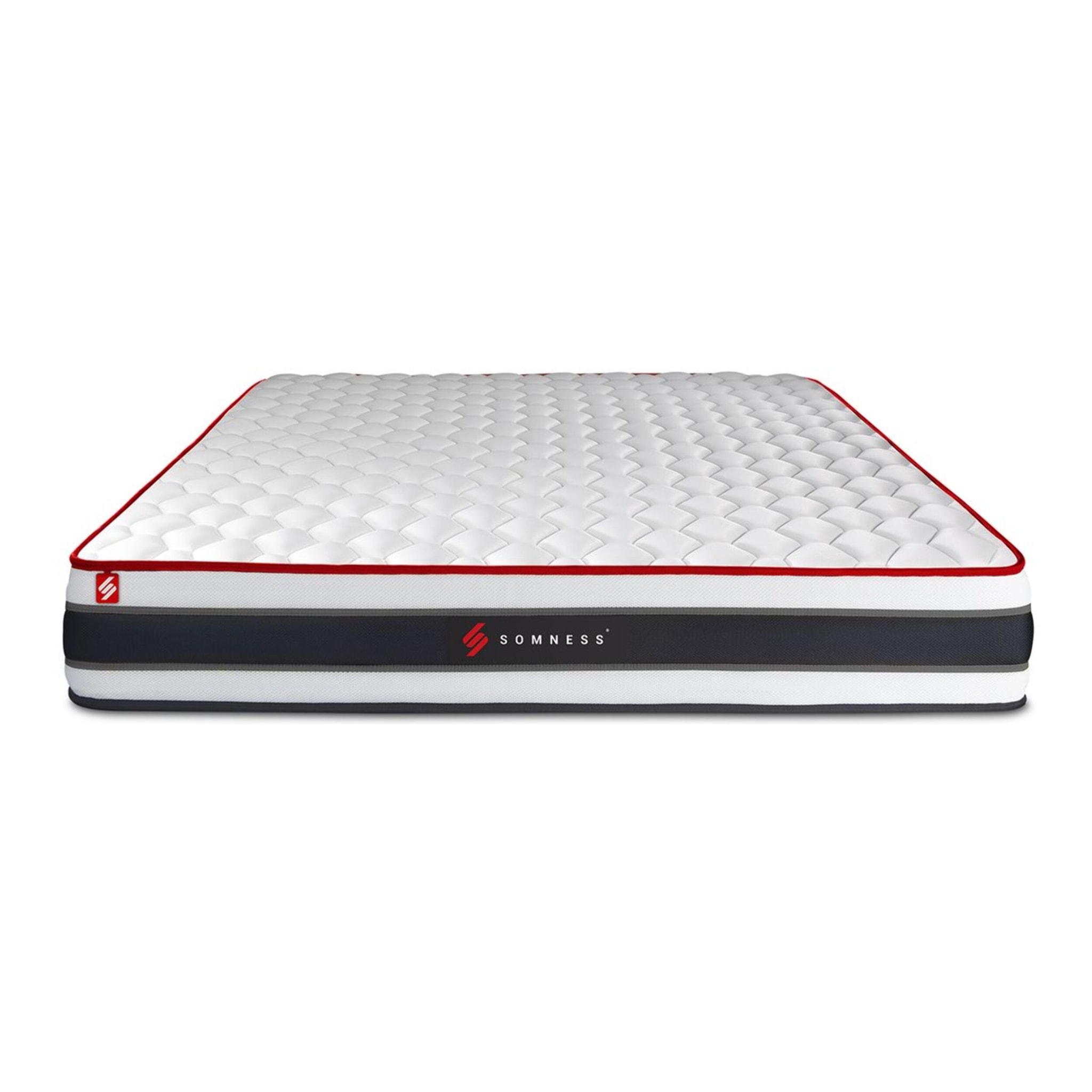 Matelas Ressorts ensachés et mémoire de forme - Confort ferme et accueil tonique - 22 d'épaisseur, 3 zones de confort - Soutien point par point - 2 places