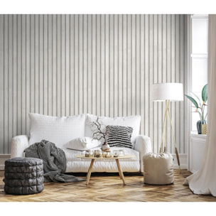 Papel pintado CERAMIKO, Slat wall blanco 53x1000 cm