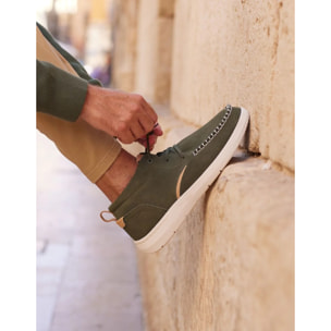 Botín Casual Caqui de Serraje - Timber