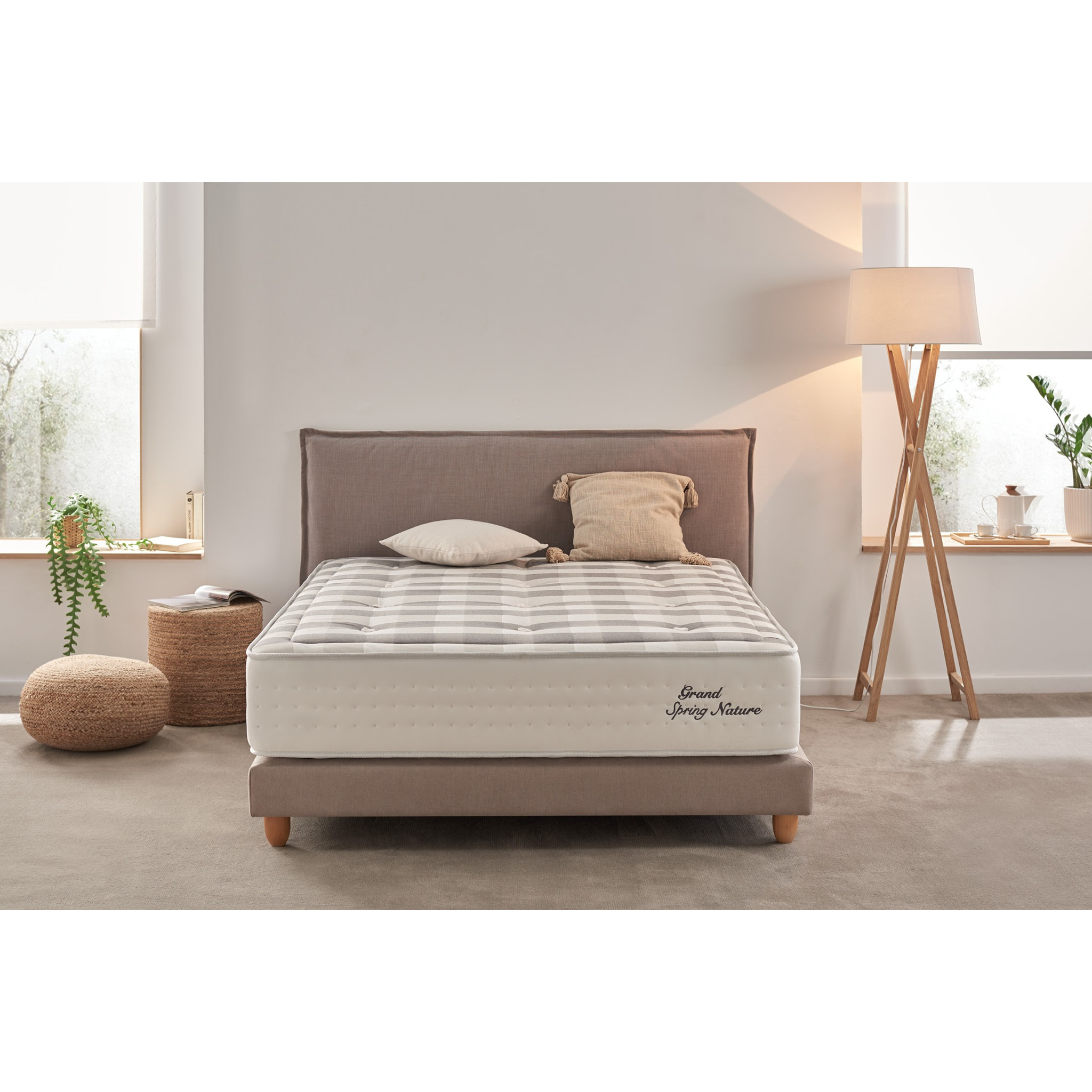 Matelas Grand Spring Nature Ressorts ensachés, 30 cm, 2 places - Moonia