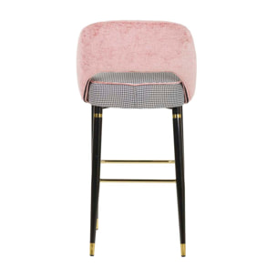 Taburete Velvet Rosa Houston 51x53x102 Cm