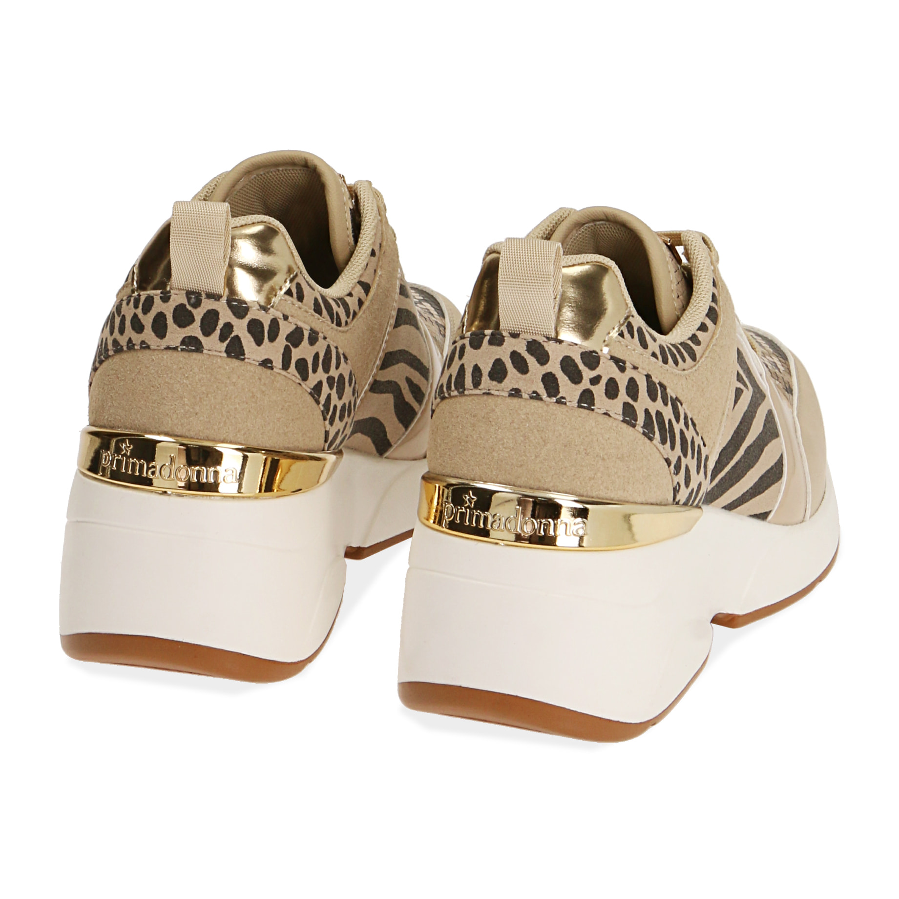 Zapatillas beige con plataforma 7,5 cm