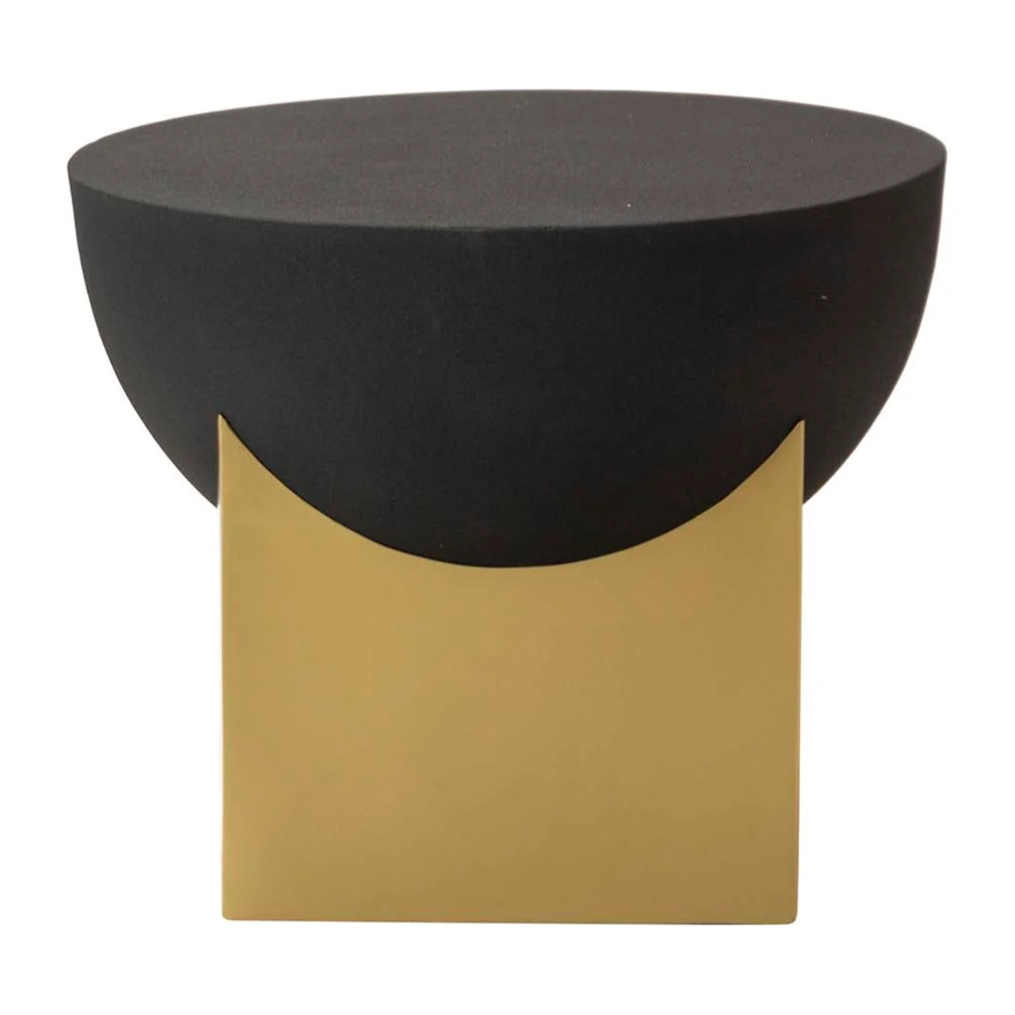 Mesa Centro Metal Dorado Negro Amala 51x51x43 Cm