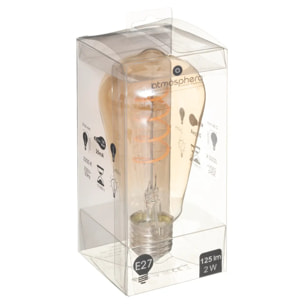 Ampoule LED "Larme" ambrée - filament torsadé E27