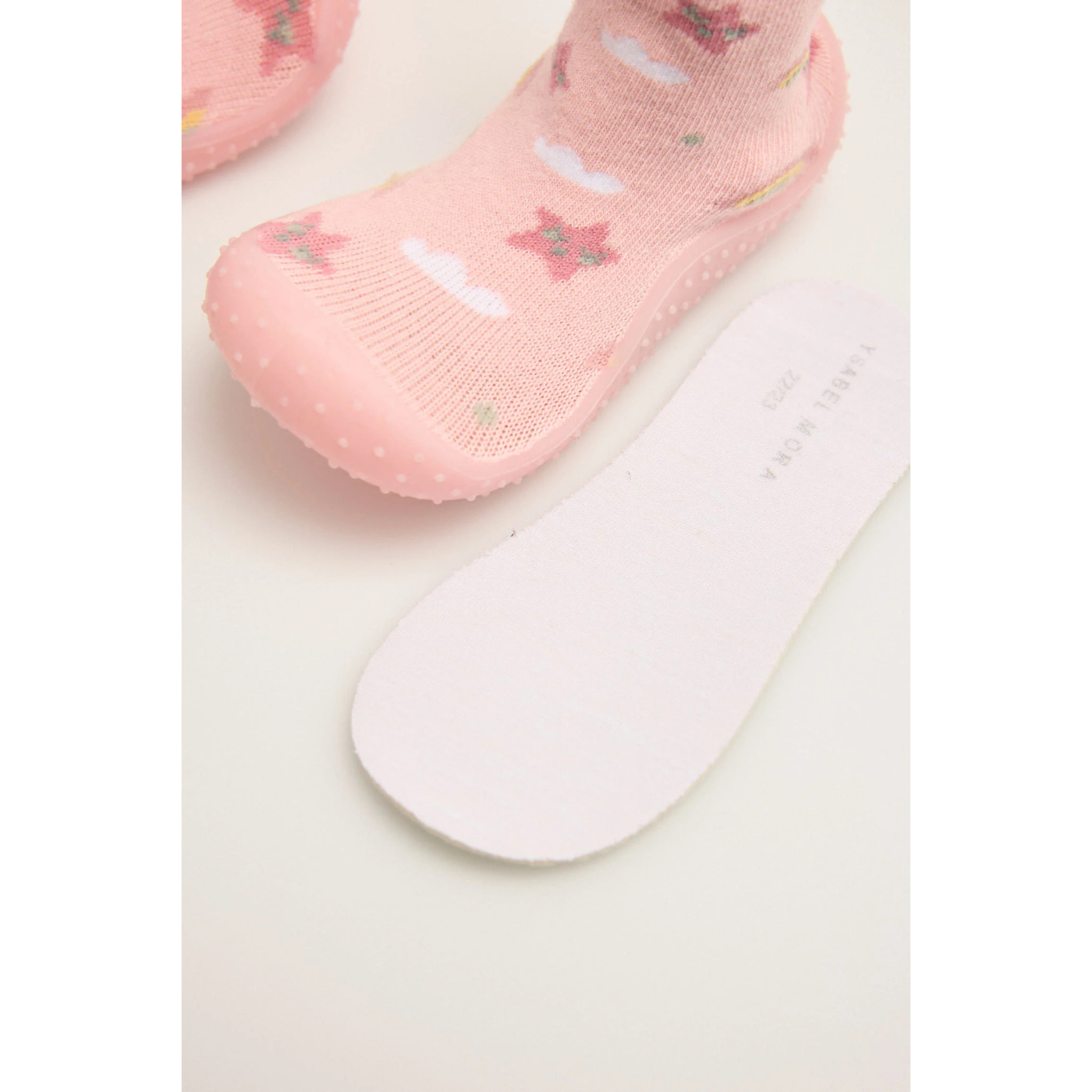 Sneaker a calzino con stampa arcobaleno e stelle