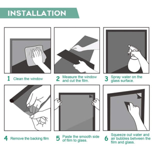 Rouleau vitrostatique lignes pour fenêtre au mètre - Film Anti Regard Electrostatique Occultant Vitre Anti UV