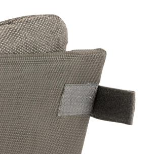 Fauteuil relax de jardin "Lambinio" graphite en aluminium en acier traité en epoxy