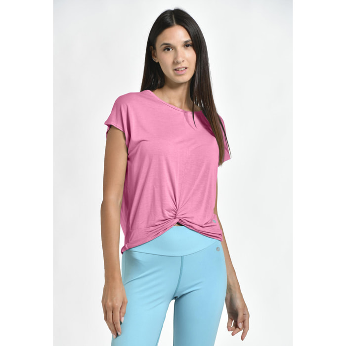 DEHA - T-shirt KNOT VISCOSE T-SHIRT in Viscosa per donna