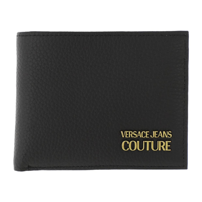 Versace Jeans Couture Cartera de cuero con placa de logotipo Versace Jeans Couture