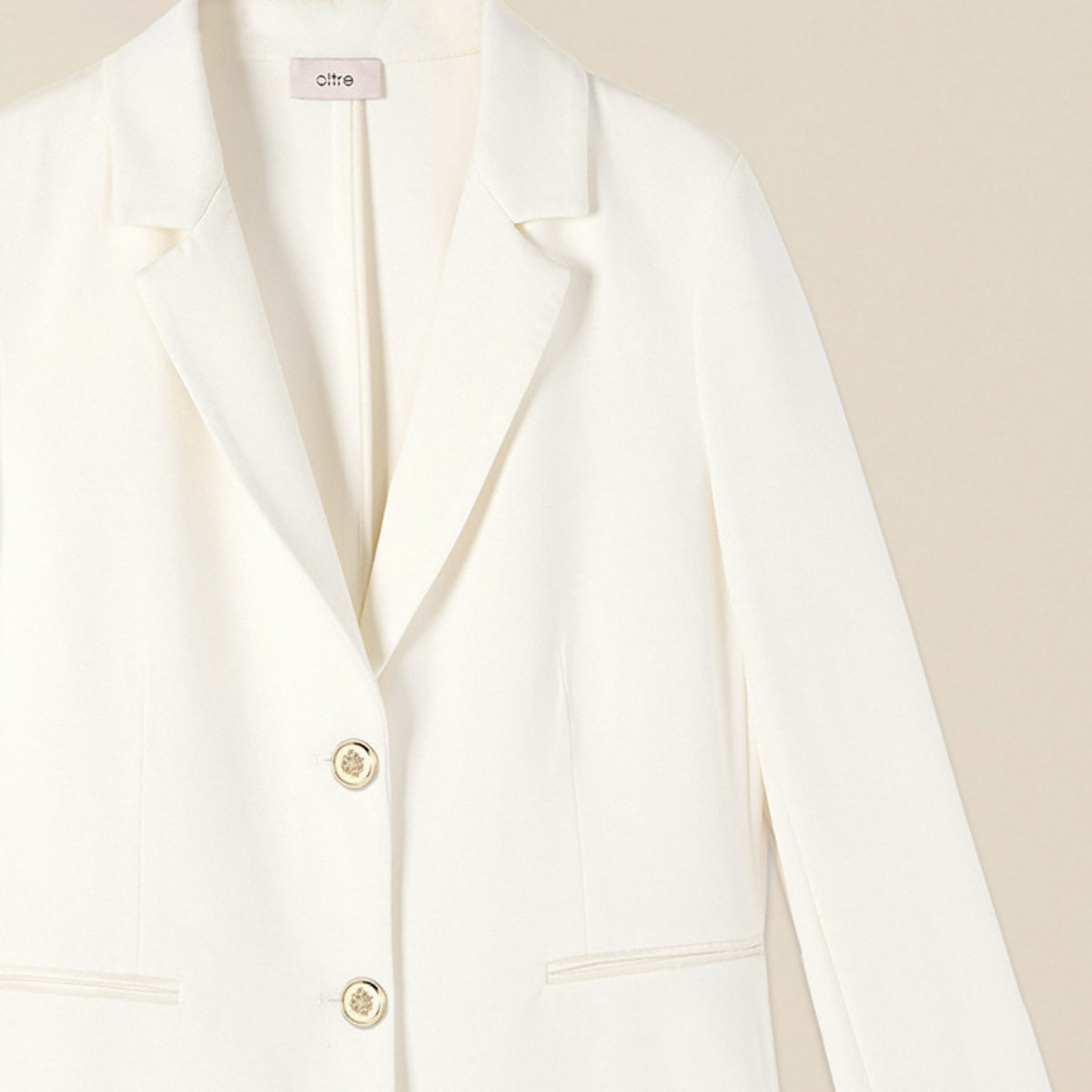 Oltre - Blazer de punto soft touch - Blanco