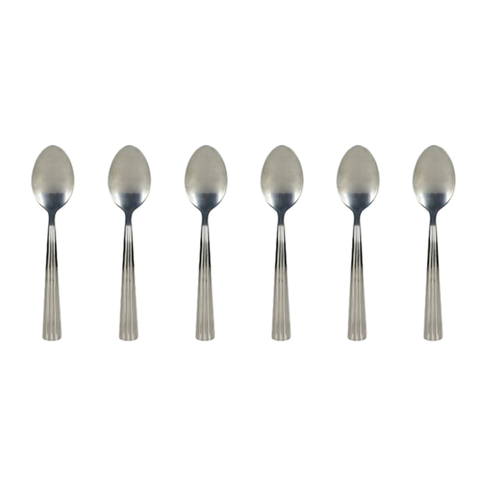Lot de 6 cuillères à café en acier inoxydable  LOUISE