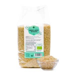 PLANETA HUERTO | Arroz Largo Integral ECO 1 kg - Arroz Integral Ecológico de Grano Largo, Rico en Fibra y Proteínas, Ideal para Platos Saludables y Energéticos