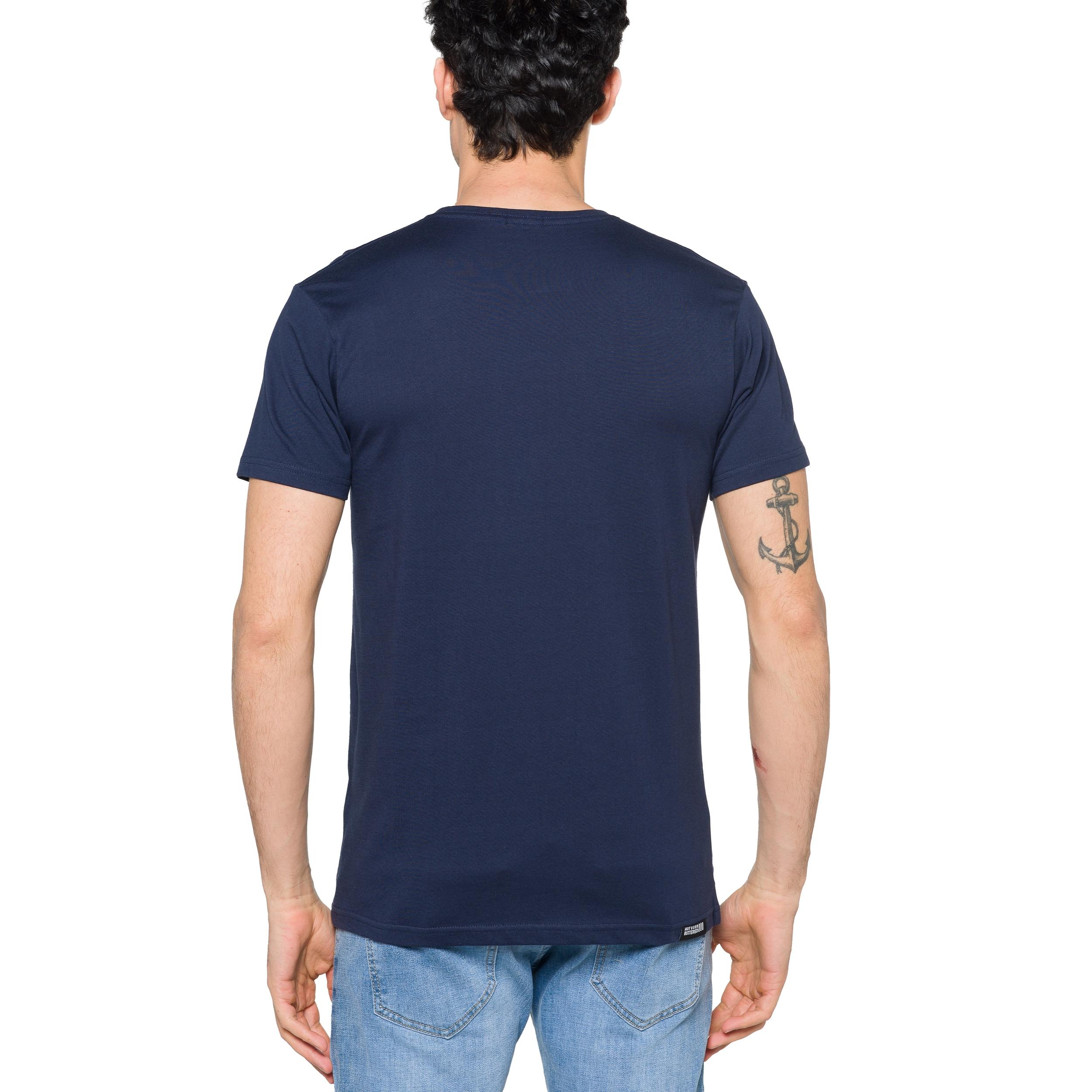 T-shirt in cotone 150 gr Heatwave Hot Buttered Blu navy