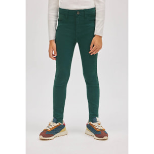 Jeans a gamba larga verde bottiglia per ragazze