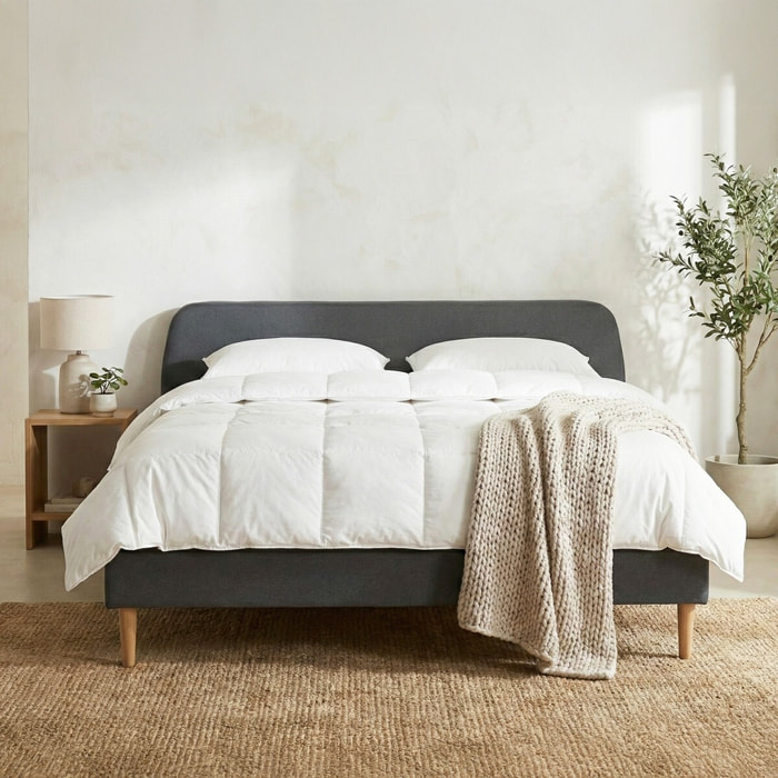 Lit adulte avec tête de lit et sommier - GABY