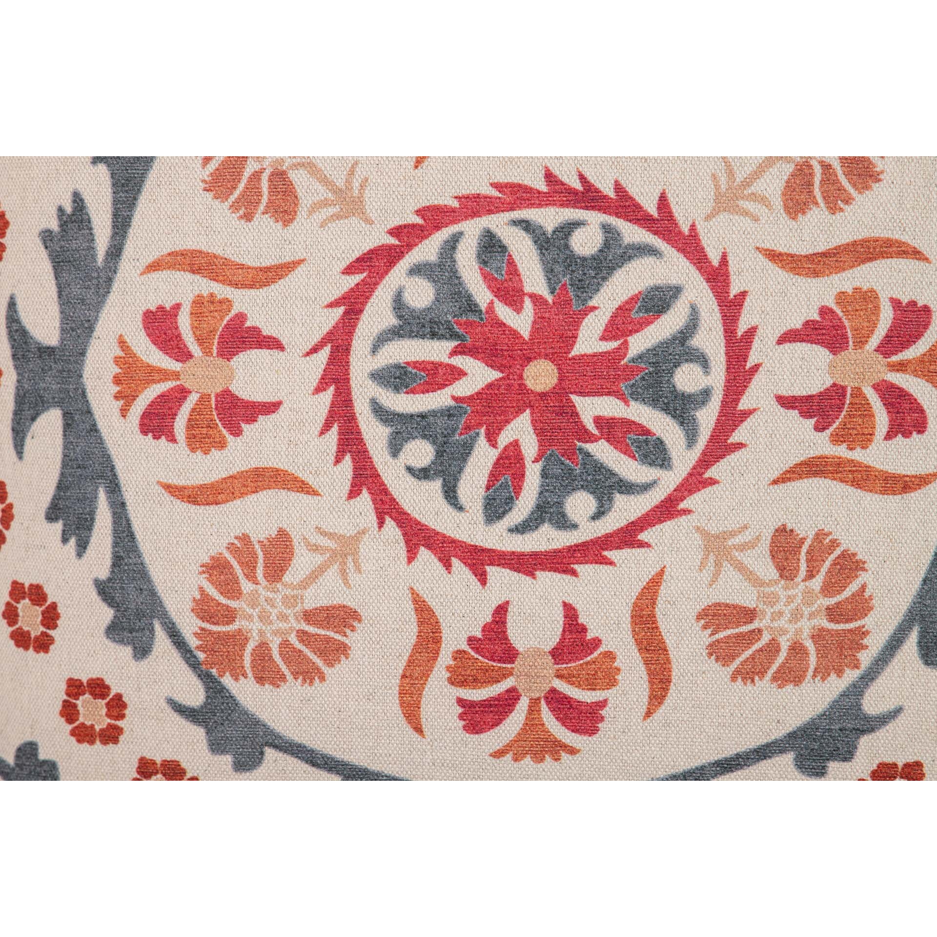 Cojin Lino Floral 45x13x45 Cm