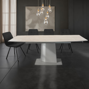Table à manger extensible Tomasucci SAFIR, en céramique, travertin, 140/170/200 × 89 × 77 cm