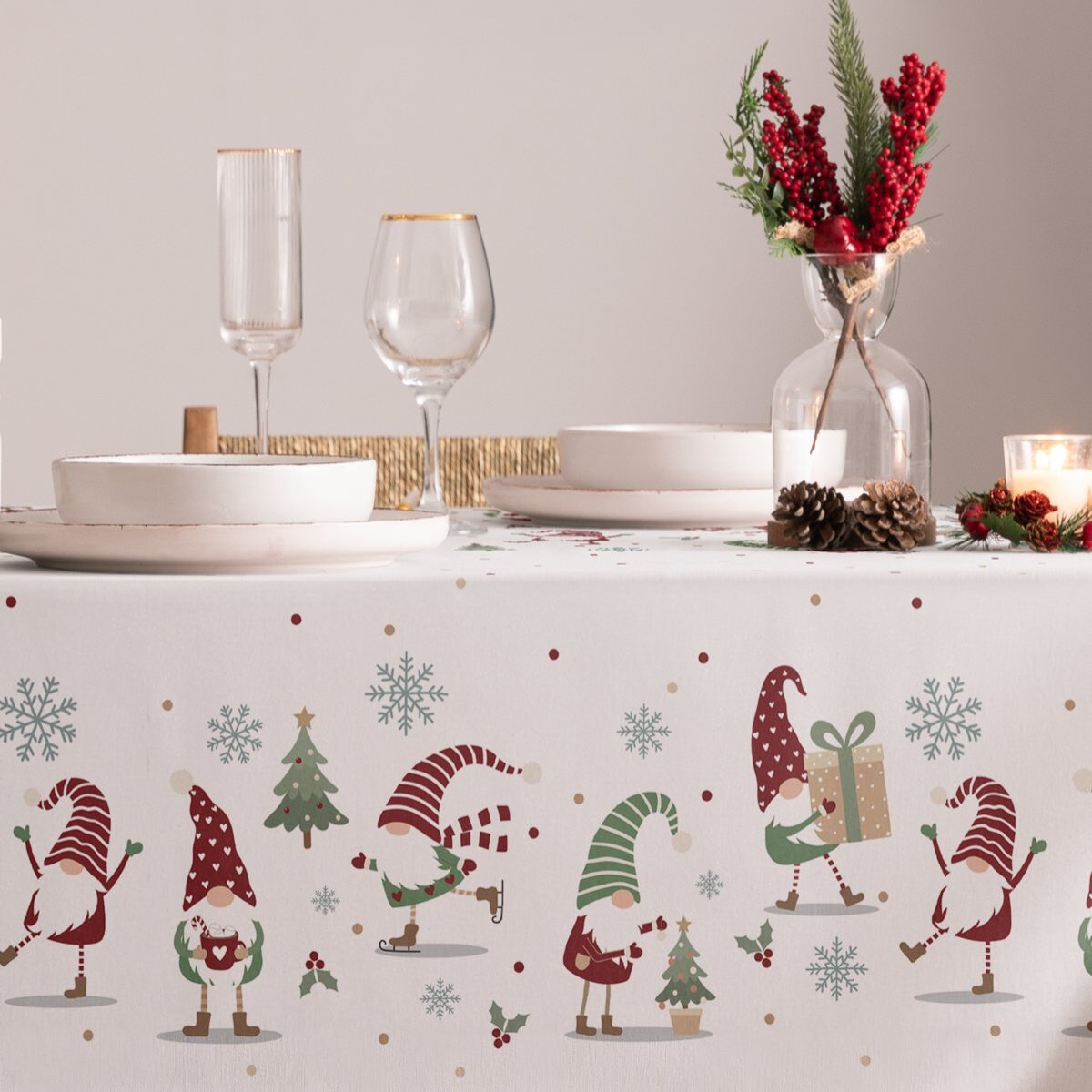 Nappe antitache JOLLY ROUGE - 100% Coton