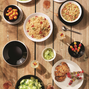 Service de table 18 pièces Harena Noir - Luminarc