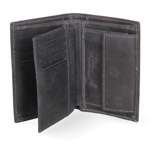 Portafoglio uomo in vera pelle - Modello False - Sfoderato - 12.0 x 9.5 x 2.0 cm