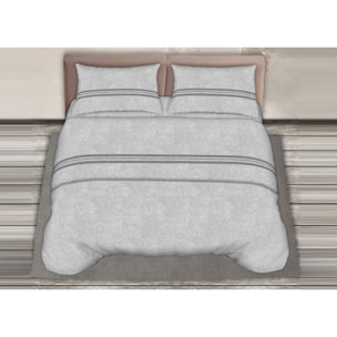 Completo Lenzuola 100% Cotone Effetto Seta Easy Grigio CN