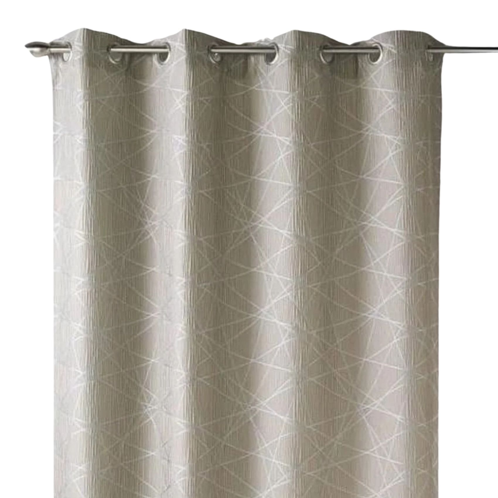 Rideau en Jacquard à Imprimés Design - Beige