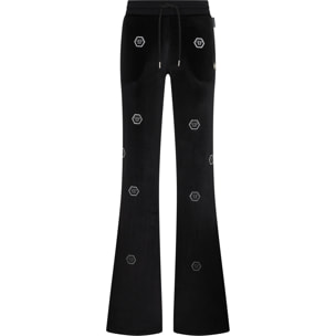 PHILIPP PLEIN Chenille Jogging Pants Mini Monogram Strass Monogram Strass