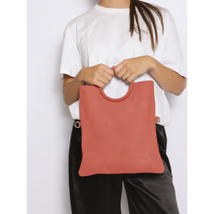 Borsa a mano da donna Made in Italy - Modello Zelia - Pelle scamosciata - 29.0 x 30.0 x 1.0 cm