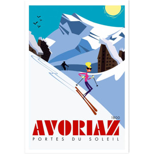 Poster de avoriaz 1800 porte du soleil Affiche seule