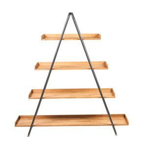 ETAGERE - SCAFFALE 4 PIANI CON STRUTTURA COMPASS IN FERRO - misura: 160X40X170 cm