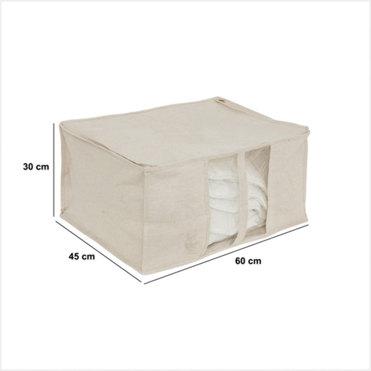 Housse de rangement "Groomy" souple beige 60x30cm