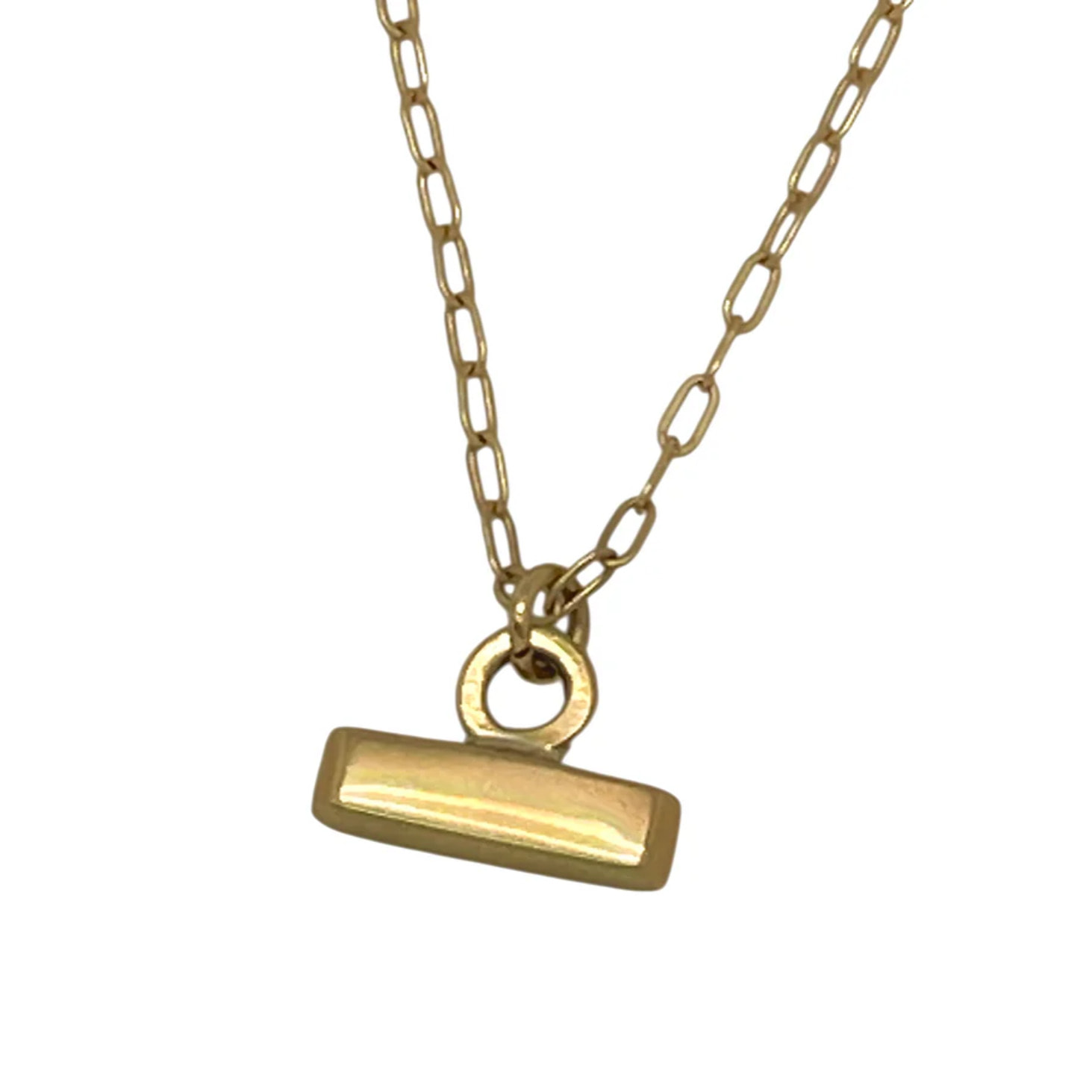 Collar Barra Petit cadena dorado chapado latón