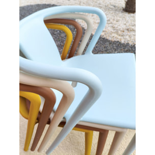 MEET - Ensemble repas de jardin 8 places en aluminium laqué