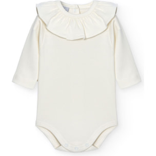 Body bebé manga larga cuello volante