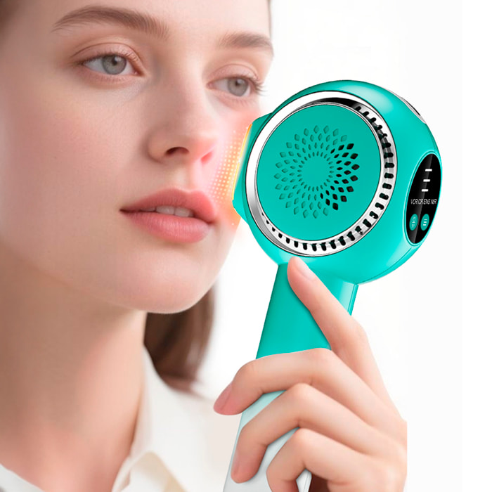 Dispositivo di bellezza anti-invecchiamento con 4 modalità d'uso.